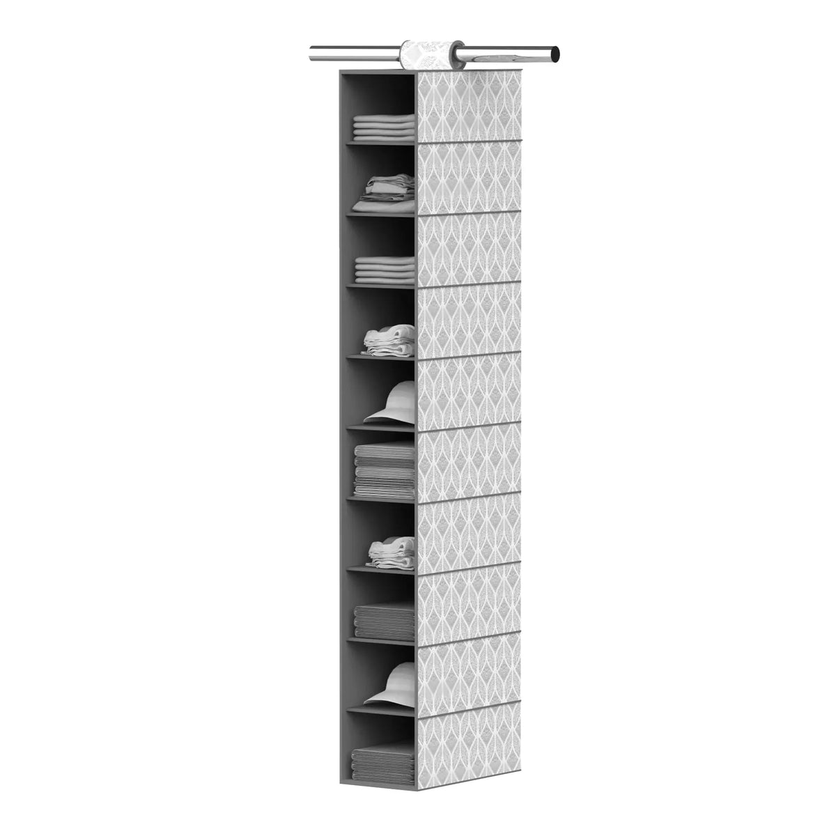 90L Grey Shelf Organizer for Shoes & Sweaters - 10 Image