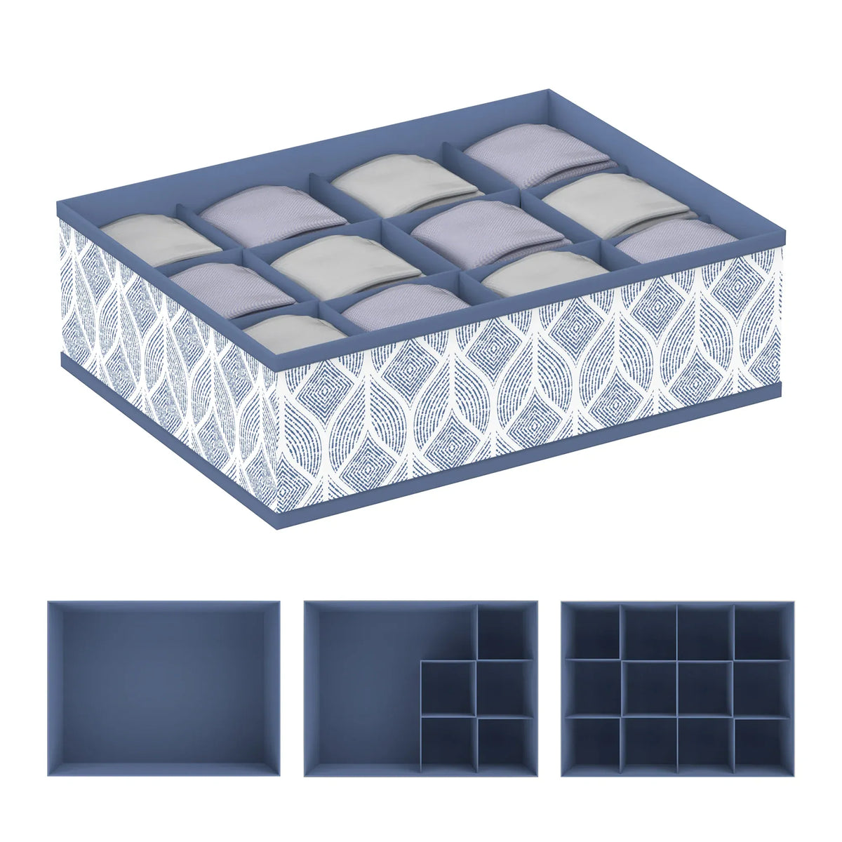 6L Blue Sock Organizer-12 Grid Image