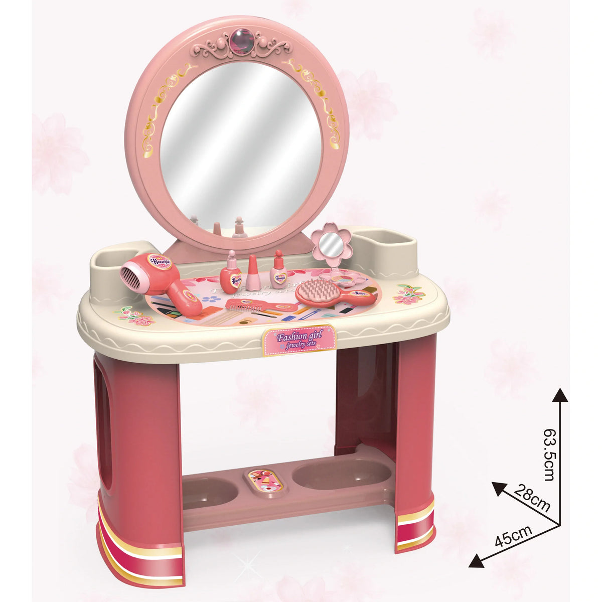 3Y Pink Jewelry Table 24-Inch for Girls Image