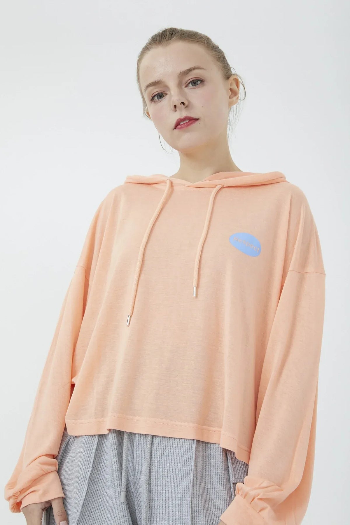 Pink Orange Casual Printed T.Shirt for Women Image