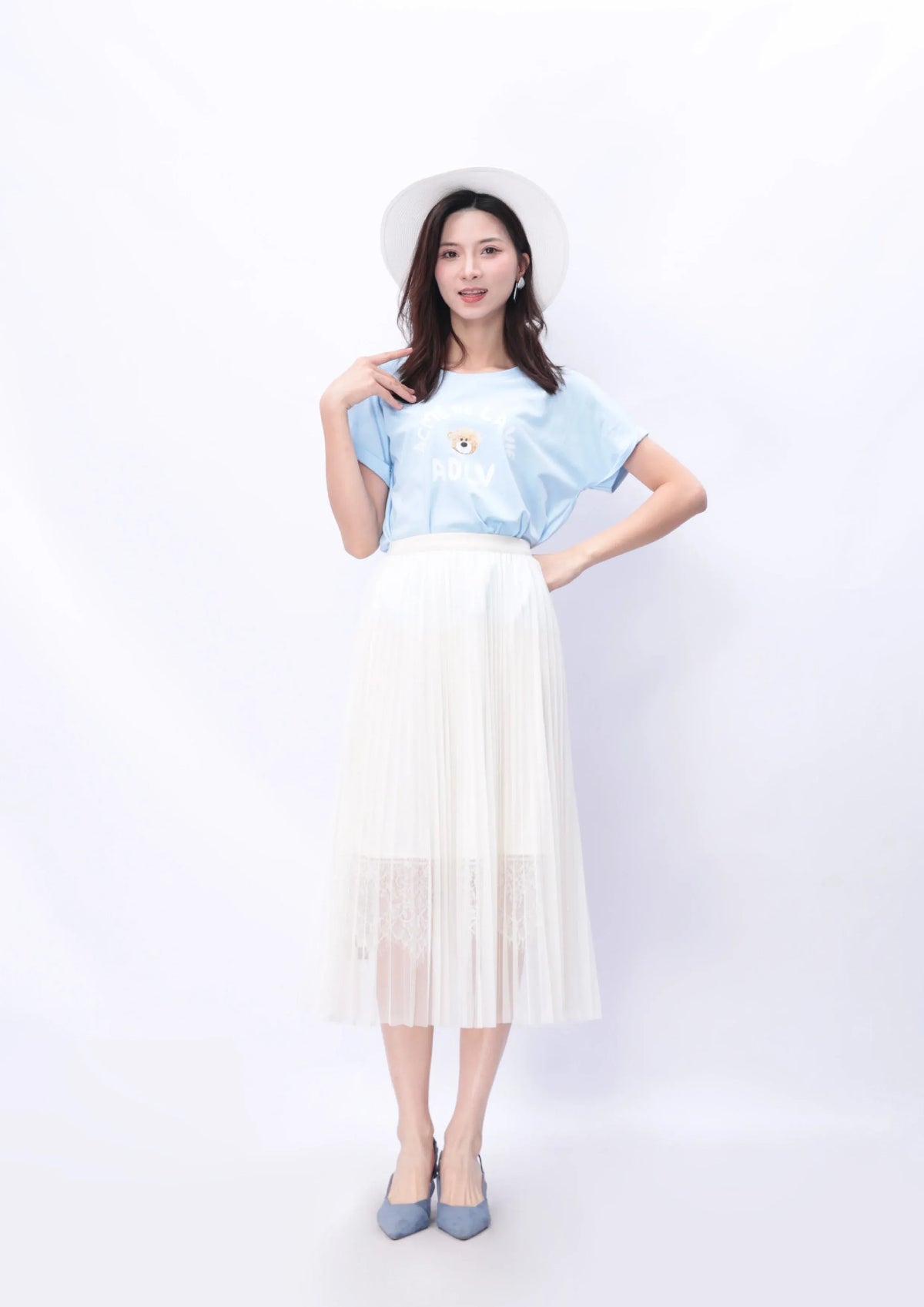 Light Blue T.Shirt for Women Image