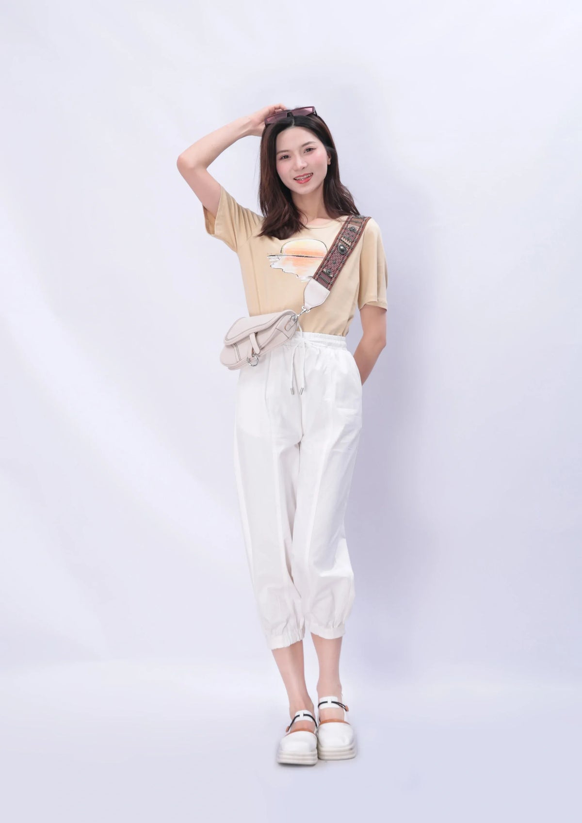 Light Khaki T.Shirt for Women Image