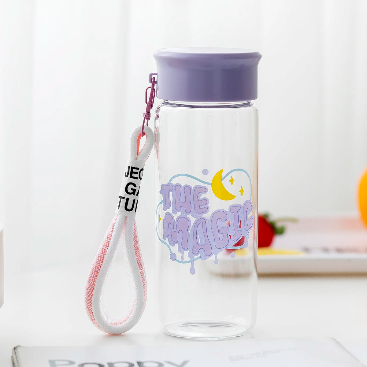 400ML Purple Glass Bottle for Unisex Image