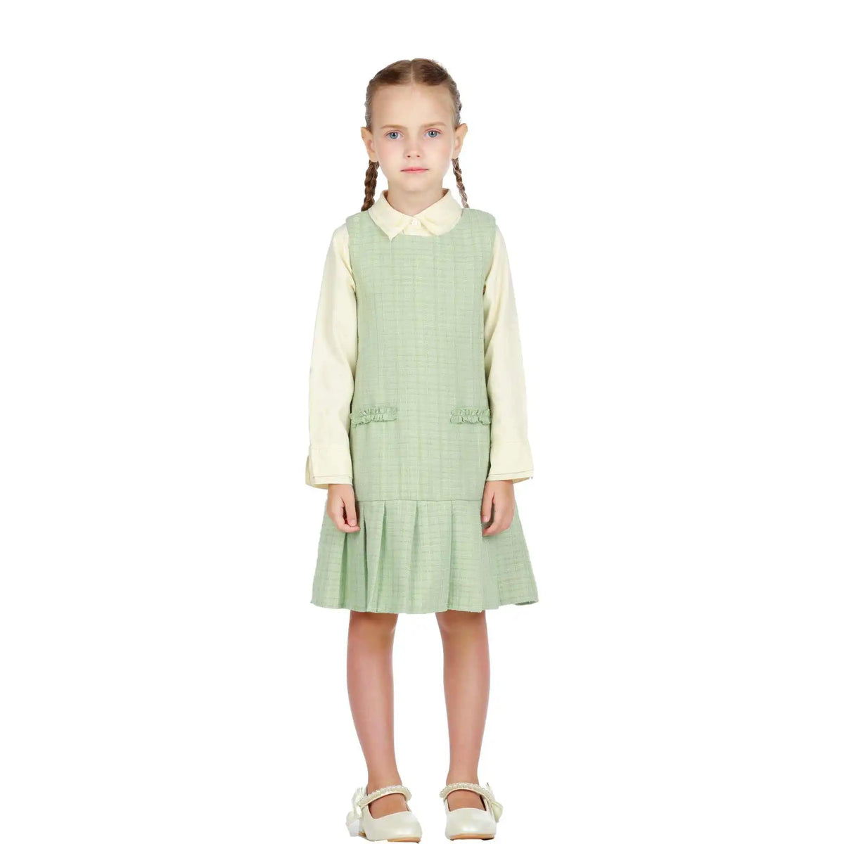 Checked Elegant Dress For Girls