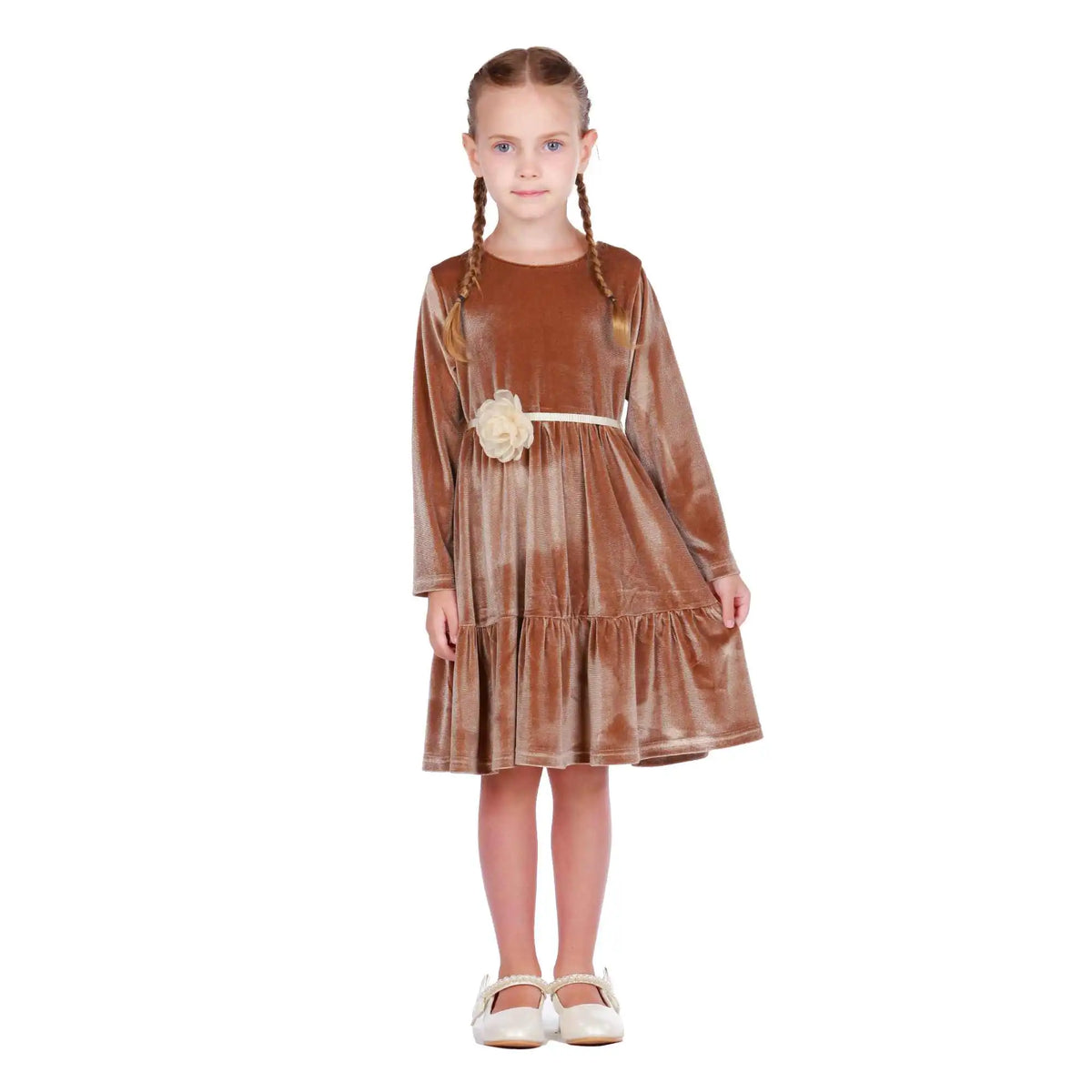 Solid Elegant Dress For Girls