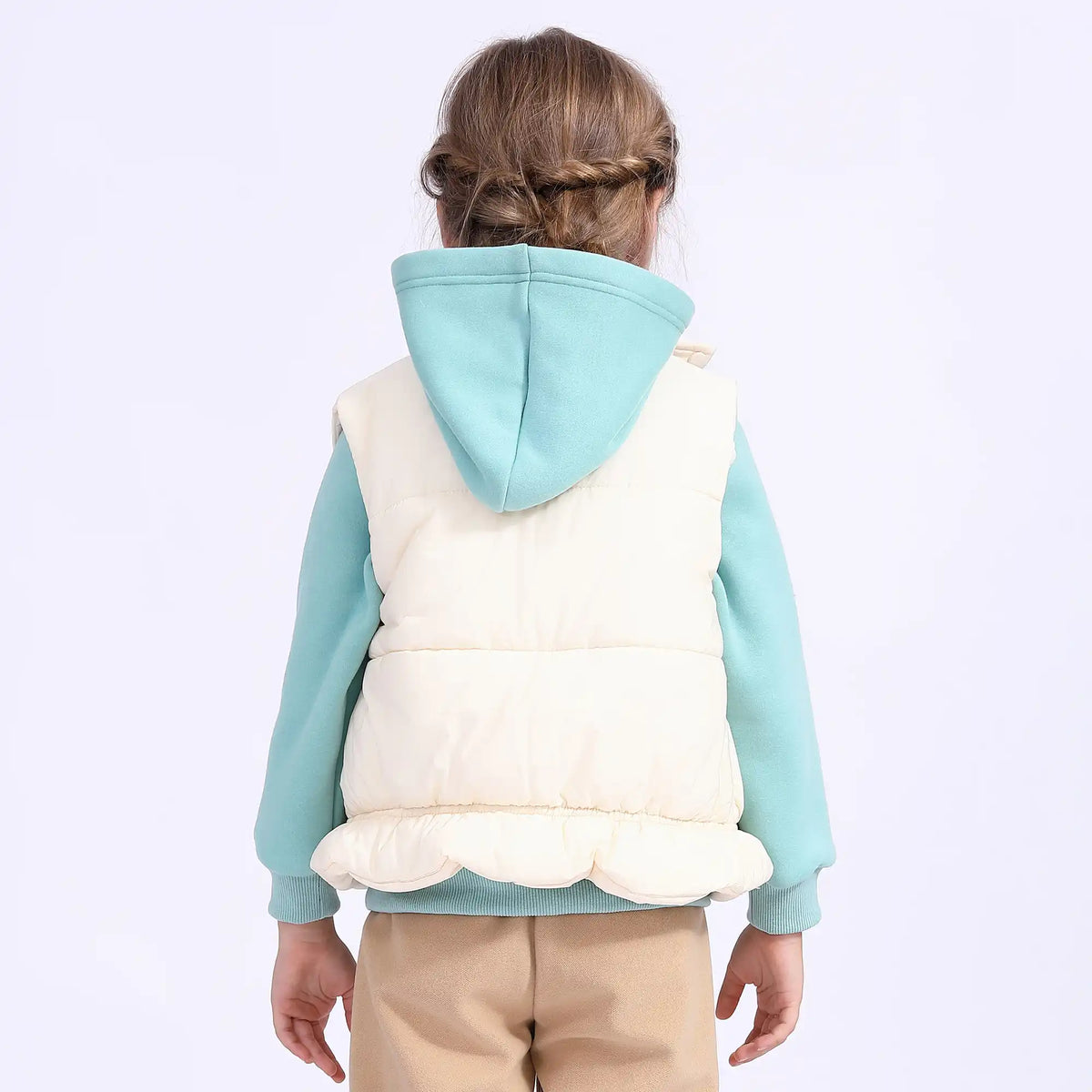 Plain Casual Waistcoat For Girls