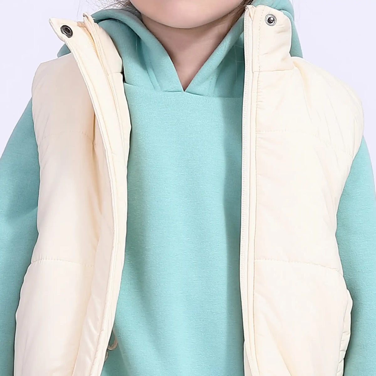 Plain Casual Waistcoat For Girls