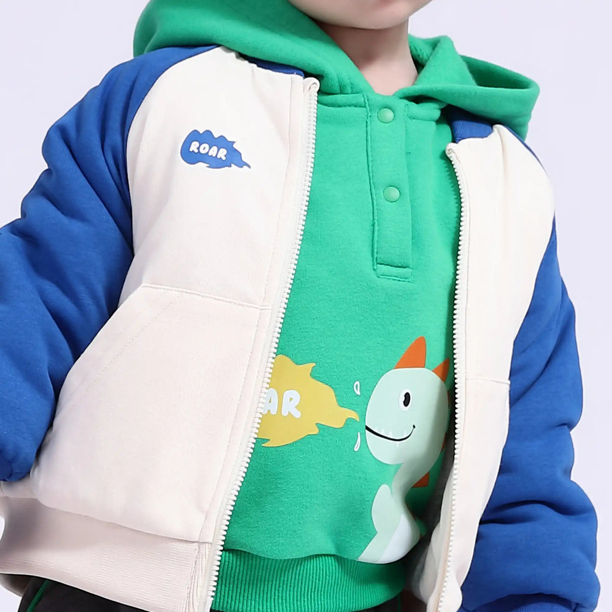 جاكيت بجيوب وسحاب إغلاق للمواليد الأولاد