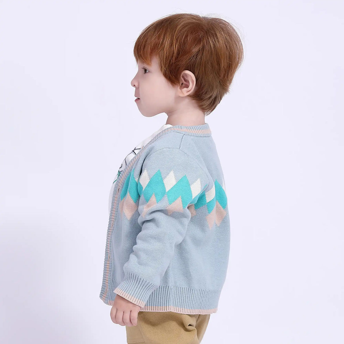 كارديجان منقوش للمواليد الأولاد