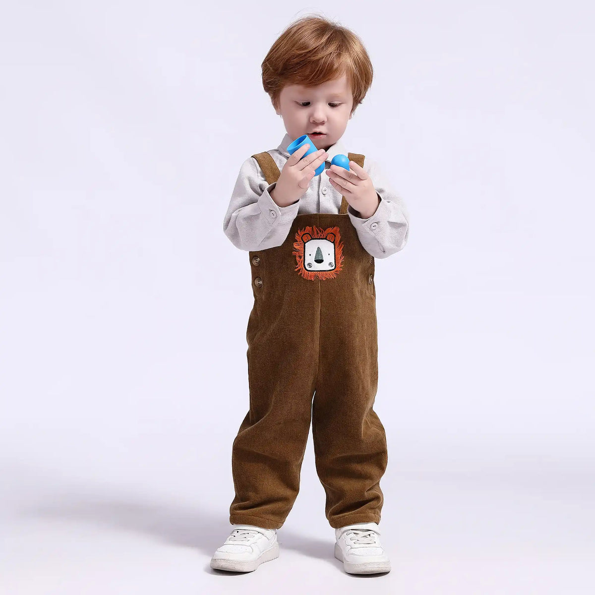 Embroidery Casual Overalls for Babies Boys