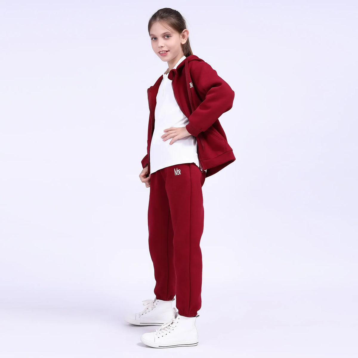 XL | 16-17 Y Maroon XL | 16-17 Y,99,60,62.2,107 Pants for Girls Image