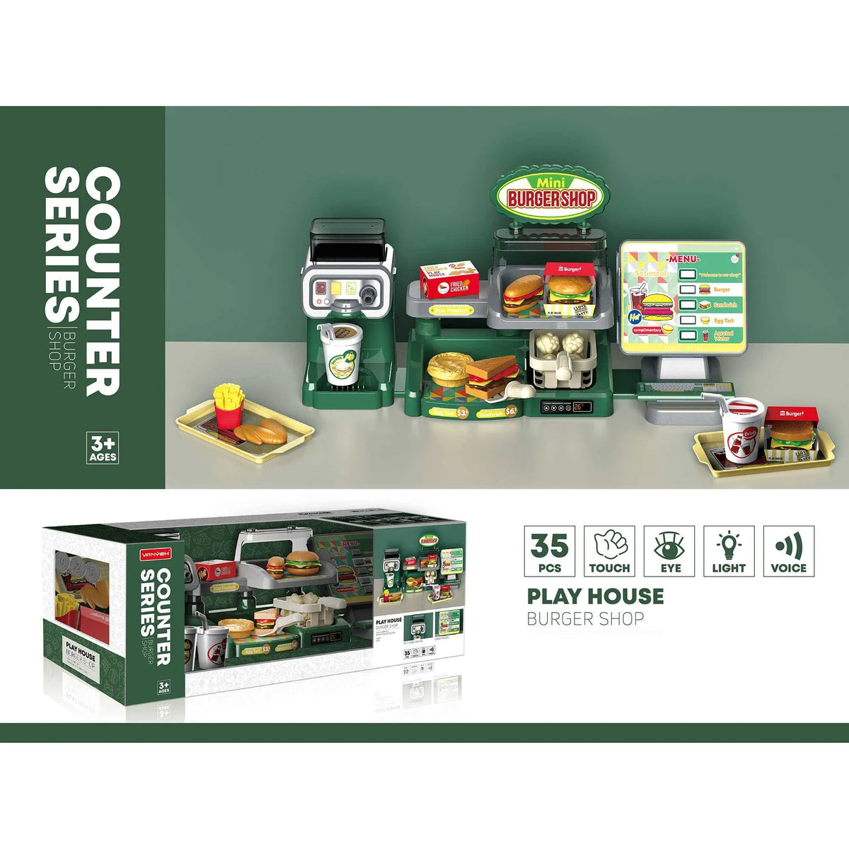 1-3Y Green Kitchen Set for Boys Image