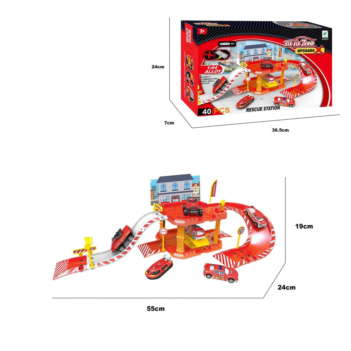1-3Y Red Pancking Set Of Die Cast Car for Boy Image