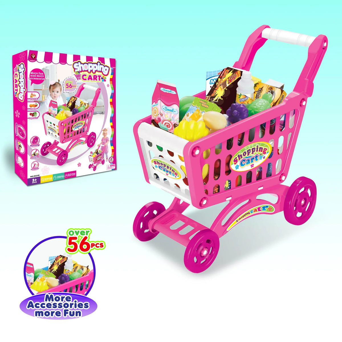 1-3Y Pink Shopping Cart for Girls Image