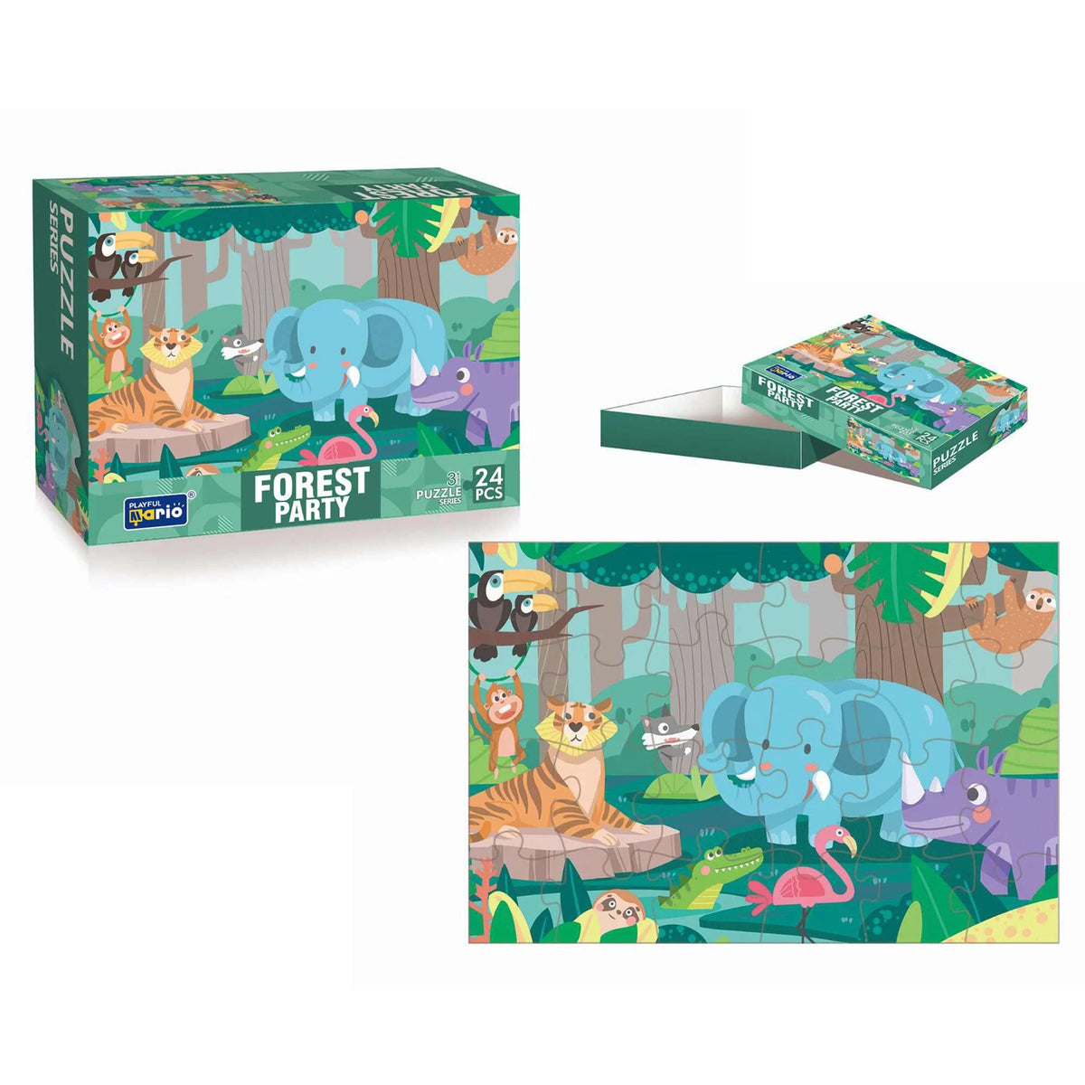 3-8Y Multicolor Blue Card Puzzle Image