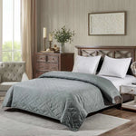 Free Gray Plain Bedspread Image
