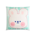 Free Green Cushion Cat Face Design Image