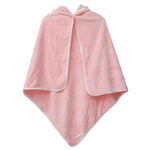 Free Pink Bath/swimming towel with a head cover for kids Image