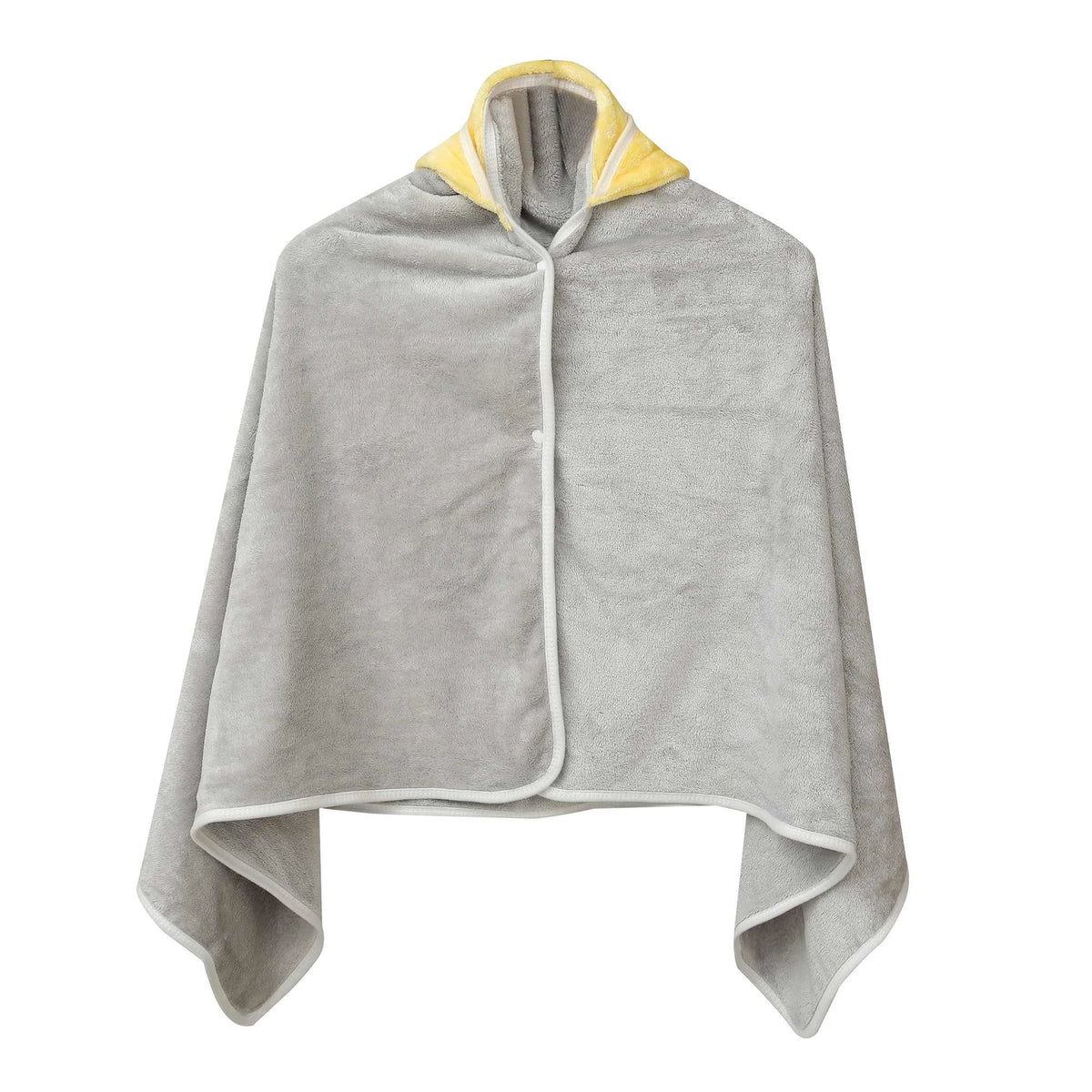 Free Gray Bath/swimming towel with a head cover for kids Image