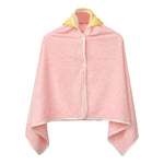Free Pink Bath/swimming towel with a head cover for kids Image