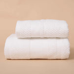 Free White Bath Towel set 2 pieces Image