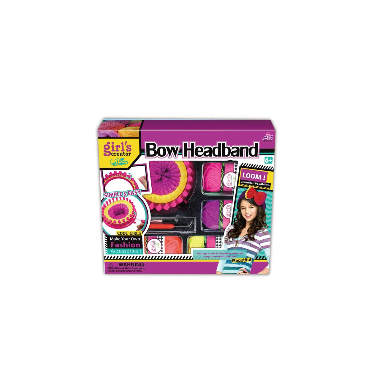 Free Multicolor Head Flower Knitting for Girls Image