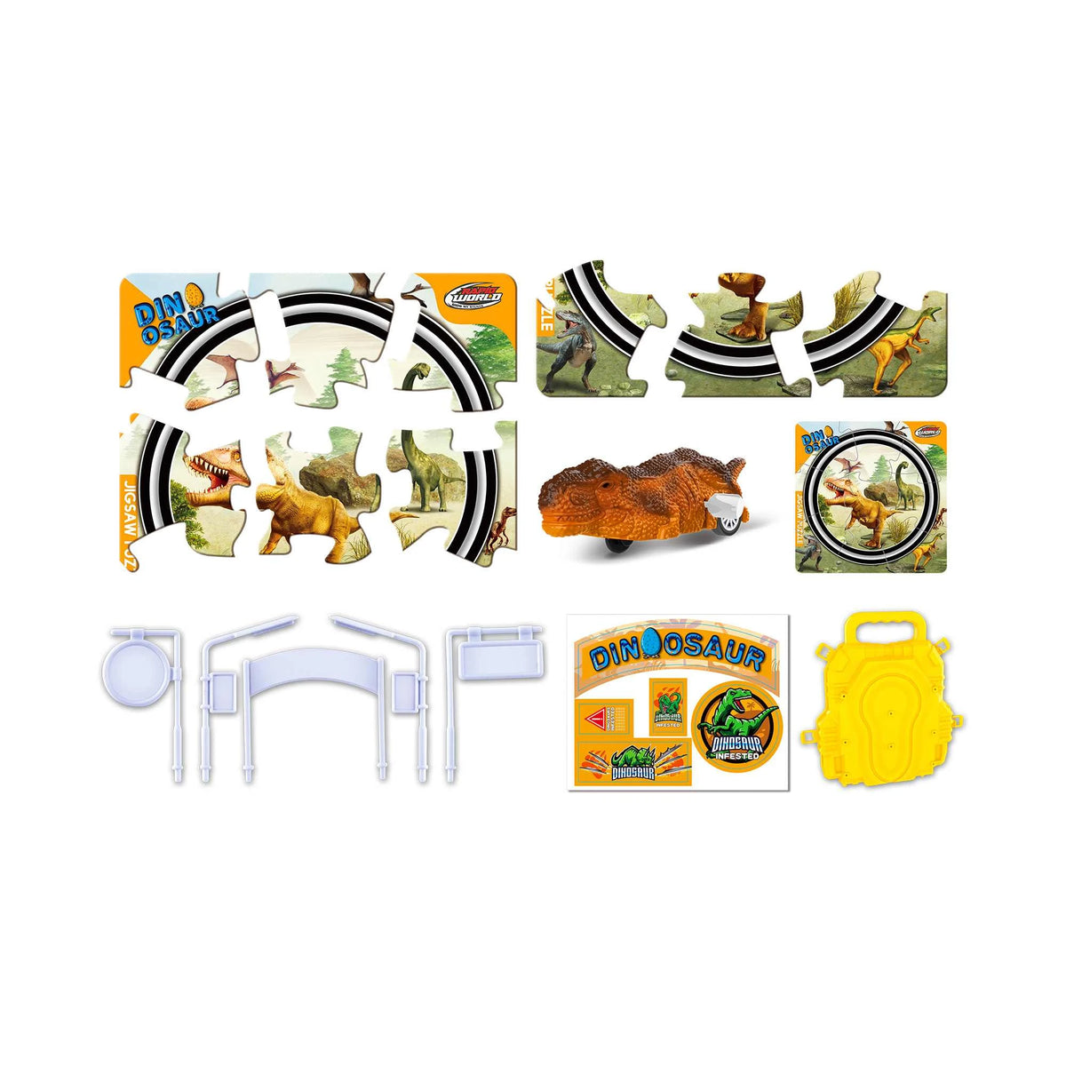 Dinosaur Jigsaw Rail Car Image