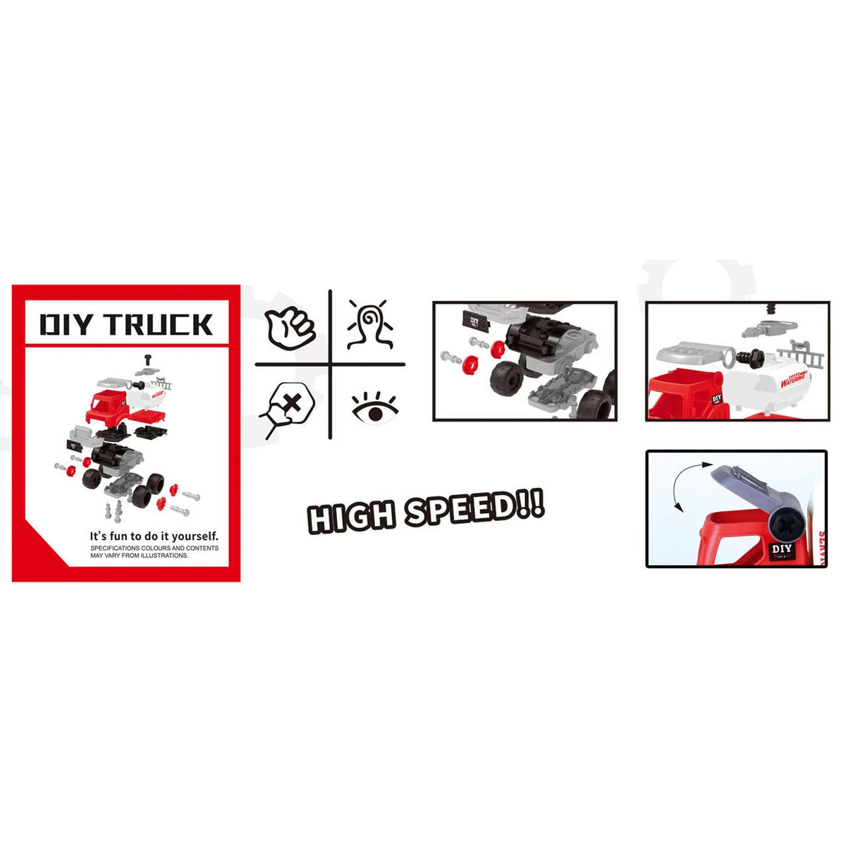 Assembled Toy Trucks Image