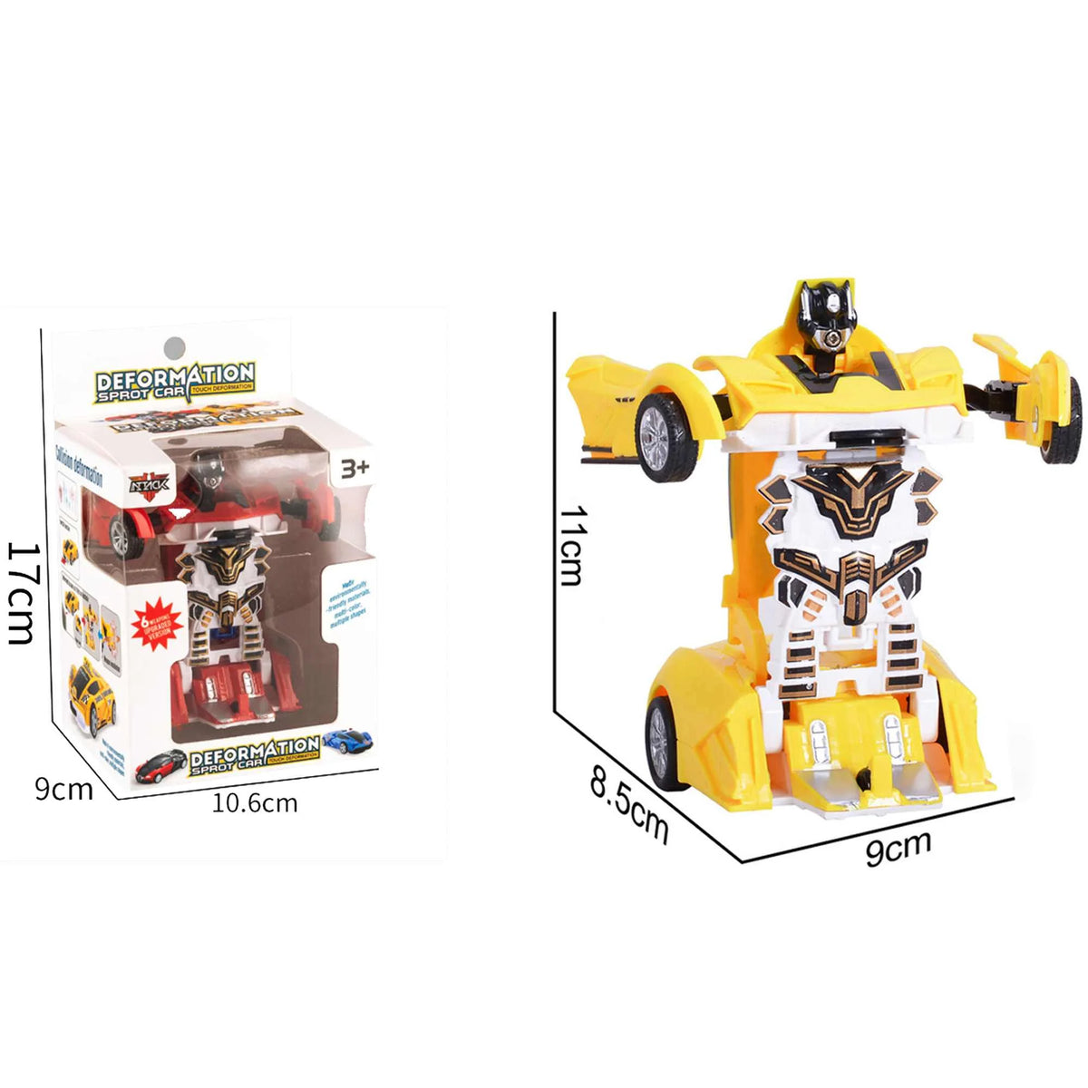 3-8Y Multicolor Transformation Car Image