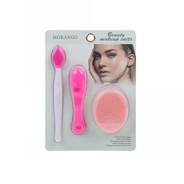 Free Pink Silica Gel Nasal Brush +Nasal Brush +Scraping Plate for women Image