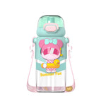 600ml Pink Green plastic bottle Image