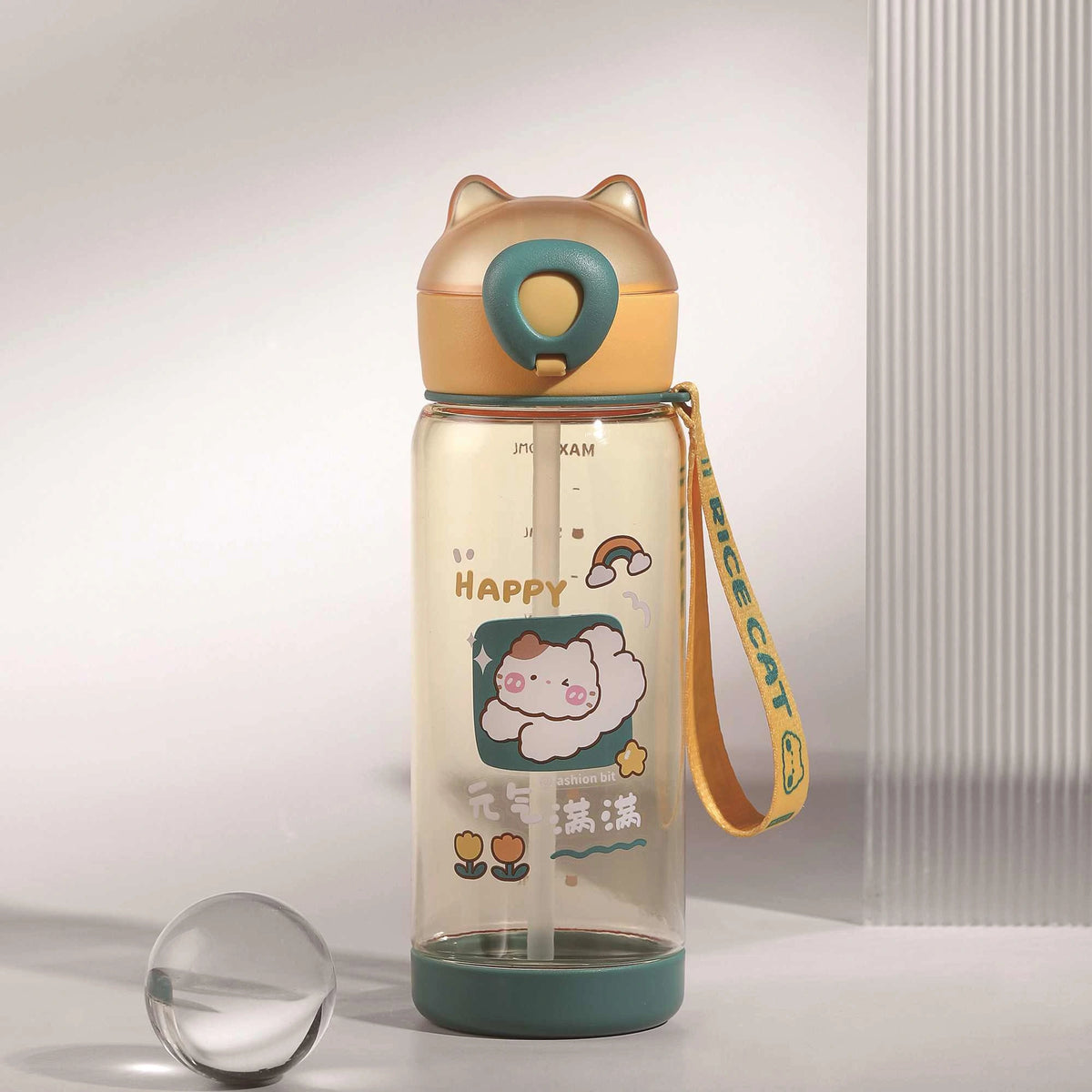 650ml Yellow plastic bottle Image