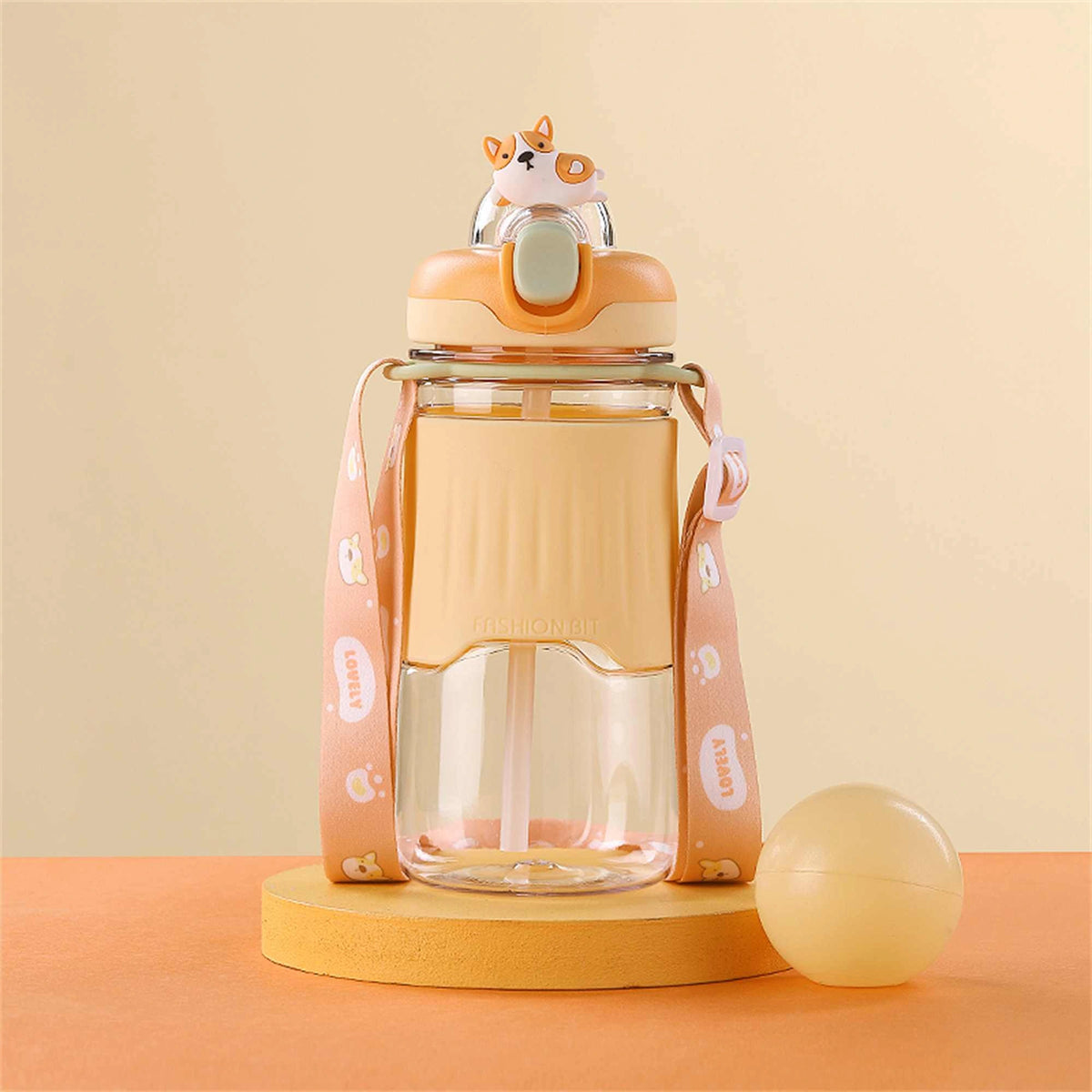 600ml Yellow plastic bottle Image