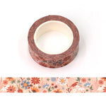 Free Flowers Black Washi Tape Image