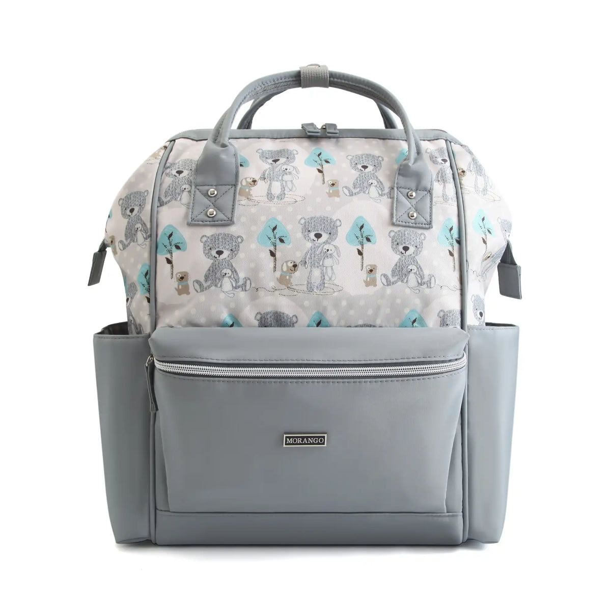 Free Solid Gray Diaper Backpack for Women Image