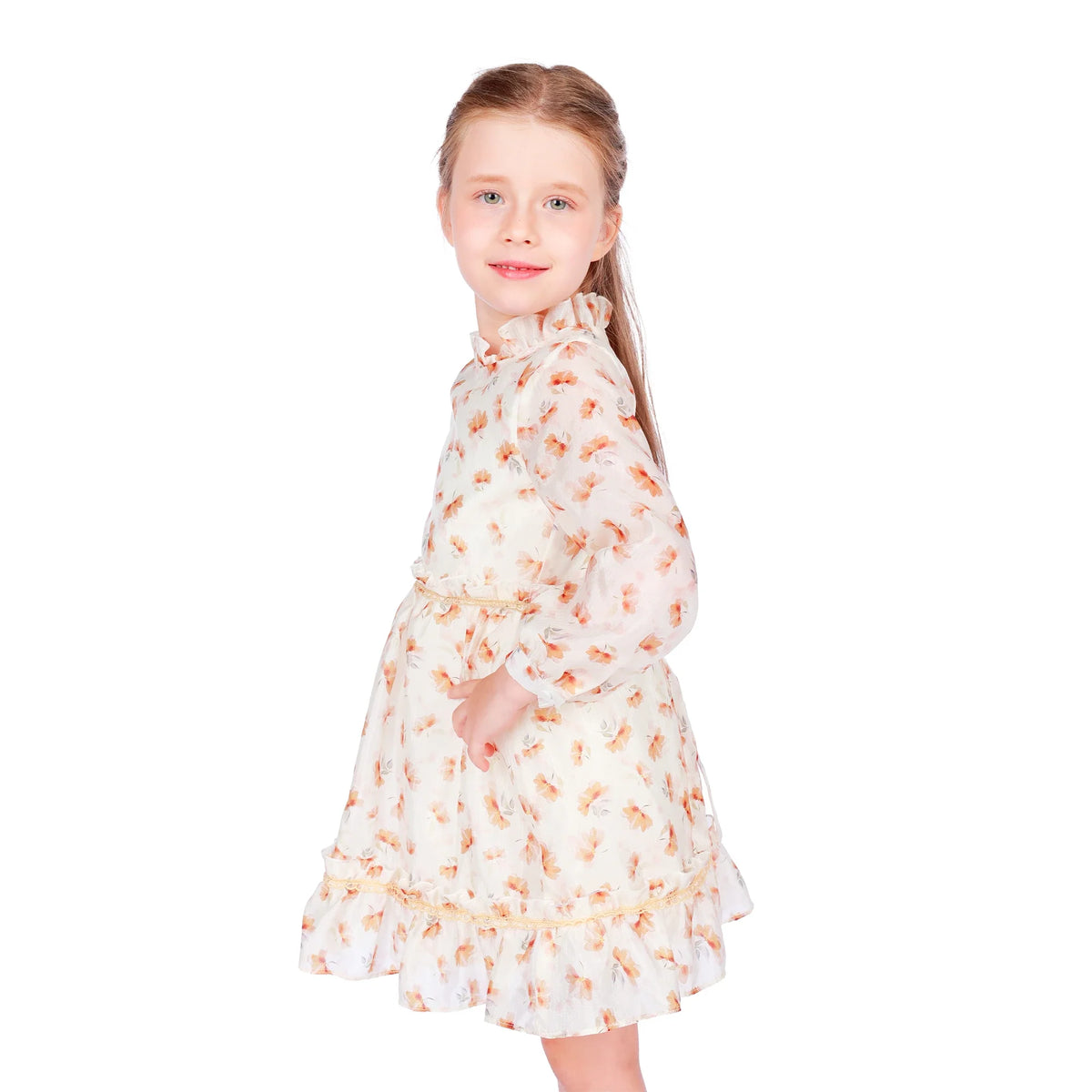 Floral Classic Dress for Girls Image