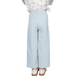 Mint Green Checked Classic Pants for Girls Image