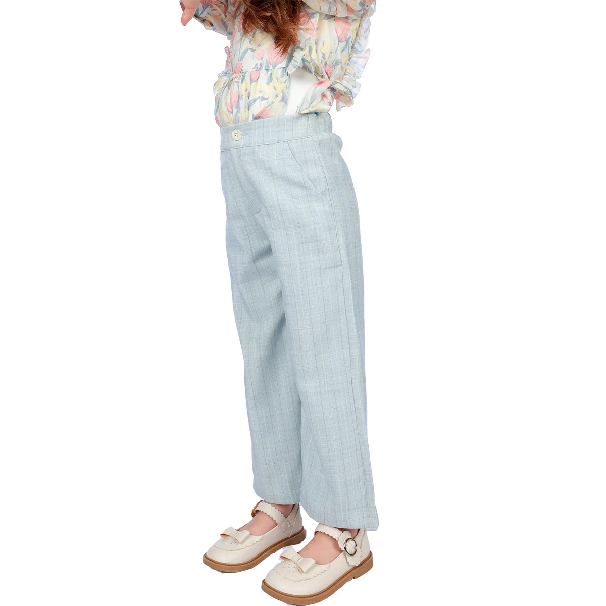 Checked Classic Pants for Girls Image