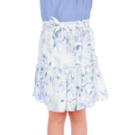 Blue Purple Floral Classic Skirt for Girls Image
