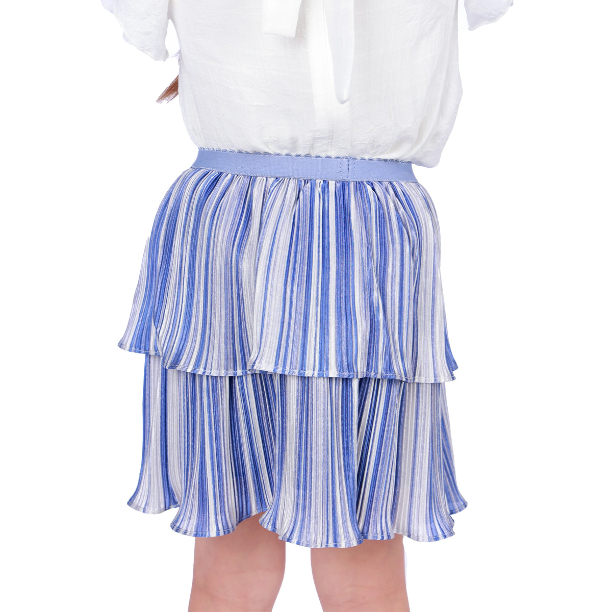 Color-Blocked Classic Skirt for Girls Image