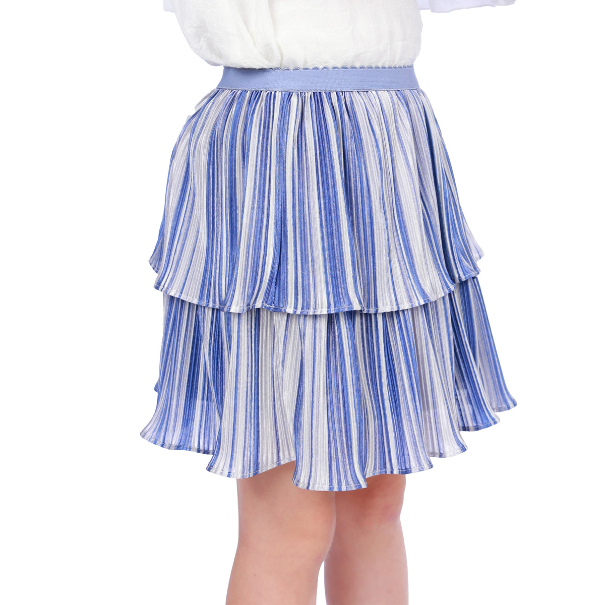 Color-Blocked Classic Skirt for Girls Image