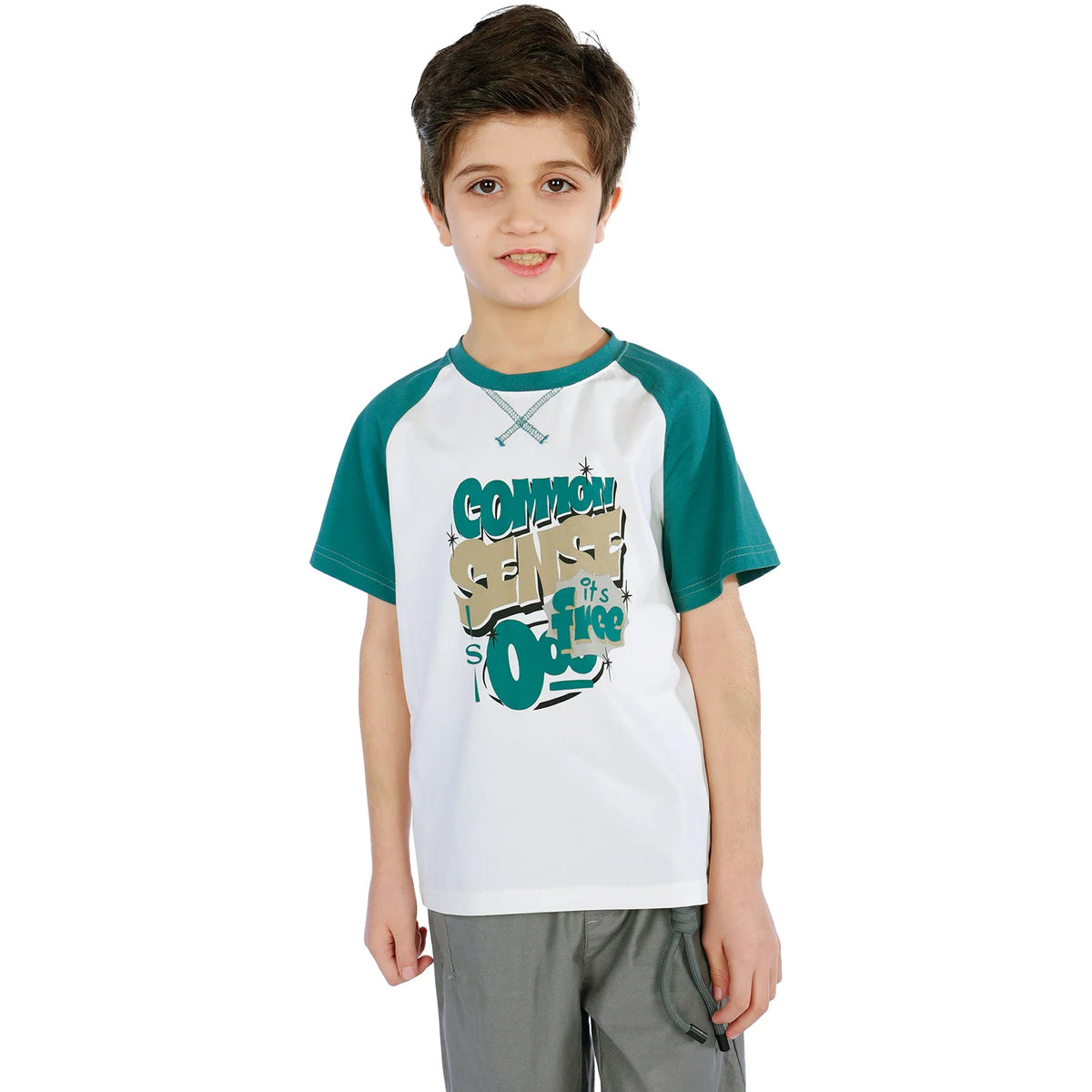 Off White Printed Classic T.Shirt for Boys Image