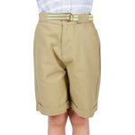Dark Khaki Plain Classic Shorts for Boys Image