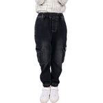 Jeans Black Washed Jeans Classic Pants for Boys Image