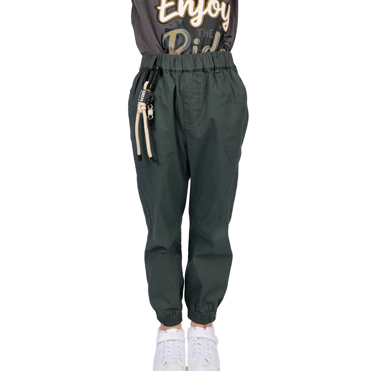 Dark Gray Plain Classic Pants for Boys Image