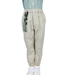 Light Gray Plain Classic Pants for Boys Image