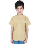 Khaki Embroidery Classic Blouse for Boys Image