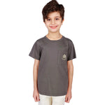 Dark Gray Printed Classic T.Shirt for Boys Image