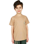 Khaki Printed Classic T.Shirt for Boys Image