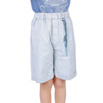 Light Blue Solid Classic Shorts for Boys Image